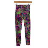 Lululemon Neon Multi-Color Floral Print High Rise Leggings- Size 4 (Inseam 25”)
