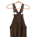 No Brand Brown Semi Lined Overall Dress- Size S