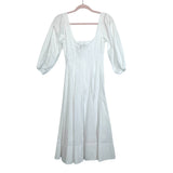 STAUD White Puff Sleeve Dress- Size 0