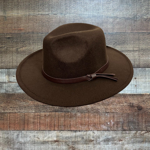 Crown Vintage Brown Belted Hat NWT