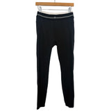 Alo Black Leggings with White Logo Waistband- Size ~M (no size tag, fit like M)