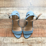 Merona Blue Suede Heeled Sandals- Size 7.5 (see notes)