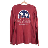 Comfort Colors Berry Red The Standard Knoxville Long Sleeve Tee- Size L (see notes)