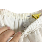 Line + Dot Ivory 100% Linen Off the Shoulder Ruffle Dress- Size L (see notes)