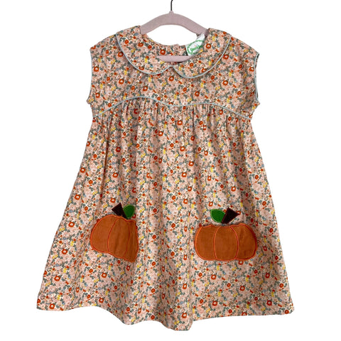 Grace & James Floral Pumpkin Pocket Dress- Size 2T