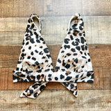 Aerie Animal Print Triangle Padded Bikini Top- Size S (we have matching bottoms)