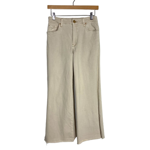 Kut from the Kloth Cream Raw Hem Flare Jeans- Size 0 (see notes, Inseam 26”)