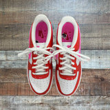 Pre-Owned Nike Air Force 1 Valentine's Day Sneakers- Size Boys 7Y (LIKE NEW, fit like W 8.5/9)