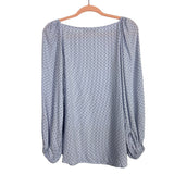 Loft Blue/White Striped with Navy Polka Dots Tunic Top- Size S