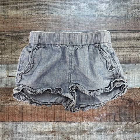 J Crew Crewcuts Chambray Ruffle Shorts- Size 3Y