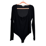 Good American Black U Ring Bodysuit - Size 4 (Sold Out Online!)