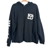 Disney Black Walt Disney World Zip Up Hooded Sweatshirt- Size XL