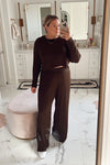 Abercrombie & Fitch Chocolate Ribbed Lounge Pants-Size XL (we have matching top, sold out online)