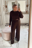 Abercrombie & Fitch Chocolate Ribbed Lounge Pants-Size XL (we have matching top, sold out online)