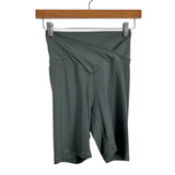 Aerie Sage Green Cross Waist Biker Shorts - Size M