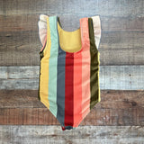Pink Chicken Multi-Color Stripes Ruffle Swimsuit- Size 2Y (see notes)