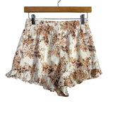 Abercrombie & Fitch Cream Printed Linen Blend Shorts- Size S (we have matching top)