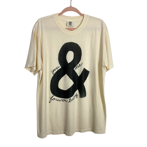 Comfort Colors Cream You & Me T-Shirt - Size L