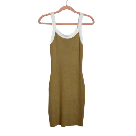 Lulus Tan Ribbed Dress - Size S