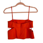 ZARA Orange Side Cutout Crop Top- Size S