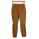 SPANX Brown Stretch Twill Pull On Cargo Pants- Size M (Inseam 26”)