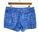 Lilly Pulitzer Blue/White Checkered Pull On Shorts- Size M