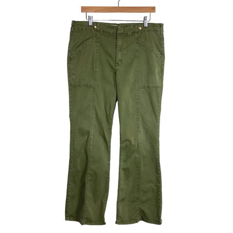 PILCRO Olive Cargo Wide Leg Pants- Size 32 (Inseam 29”)