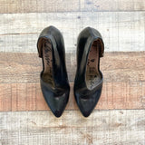 Lanvin Black Asymmetrical Stiletto Booties- Size 36