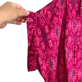 Lauren Ralph Lauren Magenta Geo Print Shantung Side Tie Dress- Size 20W