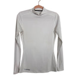 Under Armour White Fitted Mock Neck Top- Size S (see notes)