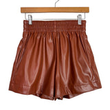 Entro Walnut Faux Leather Shorts - Size S