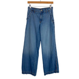 Scoop Medium Wash Wide Leg Jeans- Size 0 (Inseam 29”)