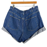 We the Free Dark Wash Cuffed Denim Shorts- Size L