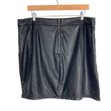 Amaryllis Black Faux Leather Bend and Snapped Fitted Skirt- Size 1XL (sold out online)