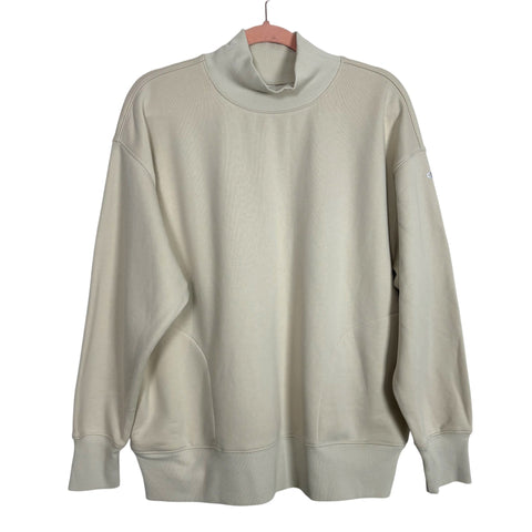 Alo Cream Mockneck Sweatshirt - Size XS