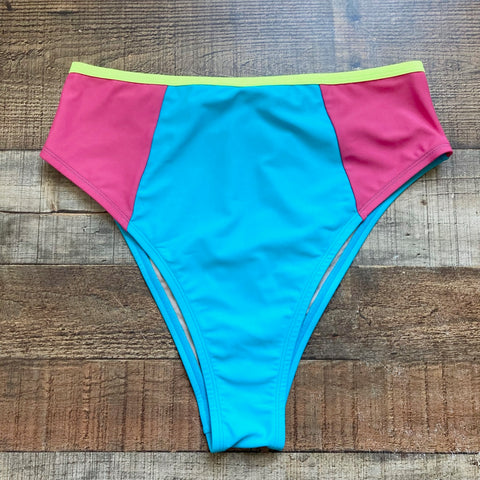 Cupshe x Tabria Majory Neon Colorblock Bikini Bottoms NWT- Size OX (we have matching top)