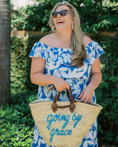 Draper James Electric Blue/Lime Green Eyelet Lace Off the Shoulder Ruf The Saved Collection Draper James Electric Blue/Lime Green Eyelet Lace Off the Shoulder Ruf The Saved Collection