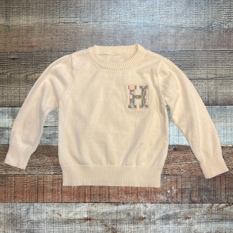 Campure Cream Floral H Sweater- Size ~2T (no size tag, fits like 2T)