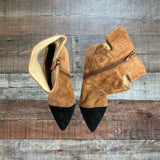 42 Gold Camel and Black Two-Toned Booties- Size 9