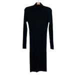 Rocorose Black Ribbed Turtleneck Dress- Size S