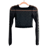Shefit Black Mesh Long Sleeve Crop Top- Size ~XS (see notes, sold out online)