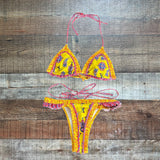 No Brand Yellow Paisley Bikini Set - Size S