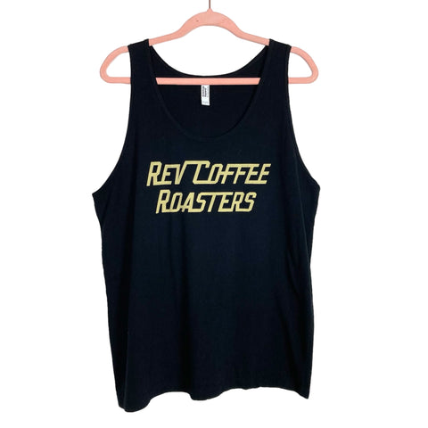 American Apparel Black Rev Coffee Roasters Tank- Size L