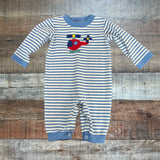 Zuccini Kids Blue/White Striped Helicopter Outfit - Size 3M