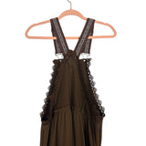 No Brand Brown Semi Lined Overall Dress- Size S