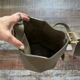 Madewell Olive Cow Leather Magnetic Closure Shoulder Bag