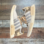 Adidas Boost White Animal Print Sneakers - Size 8.5 (See Notes)