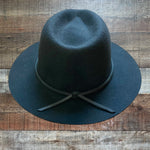 Brixton Black 100% Wool Wesley Belted Fedora NWT- Size S