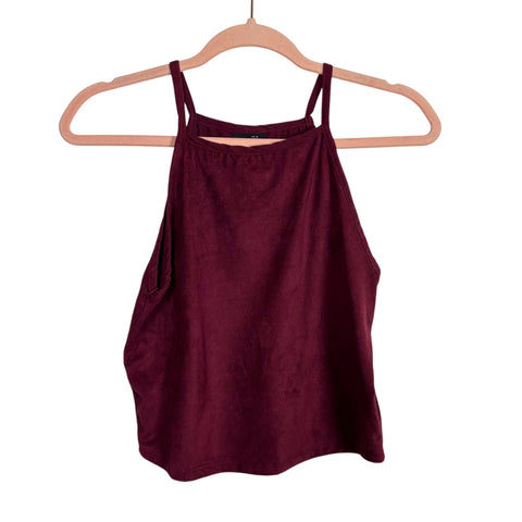 Rue 21 Maroon Faux Suede Tank- Size M