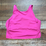 Lululemon Hot Pink Built in Shelf Bra Cropped Tank- Size 12